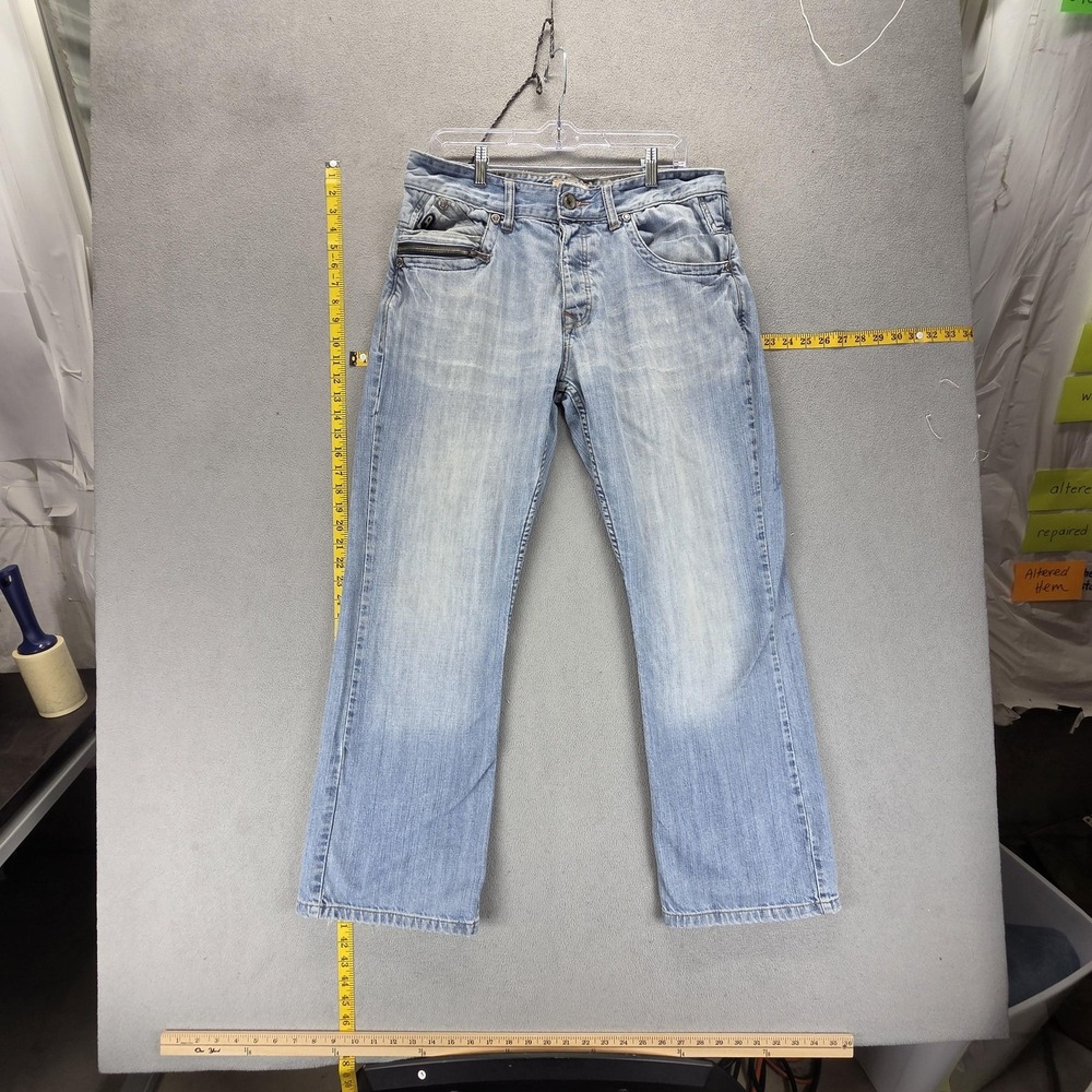 Vintage Diesel Dexter Jeans Mens Blue Light Wash Relaxed Bootcut Fits 33x29